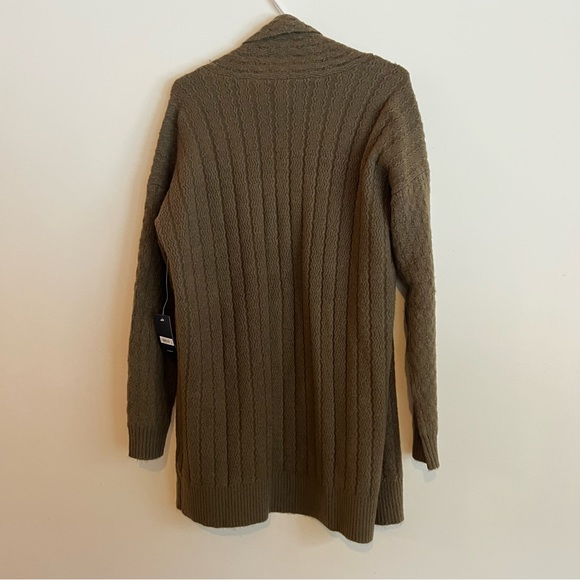 LUCKY BRAND NWT Open Style Long Sleeve Green Cardigan Women's Size Medium - Picture 3 of 7